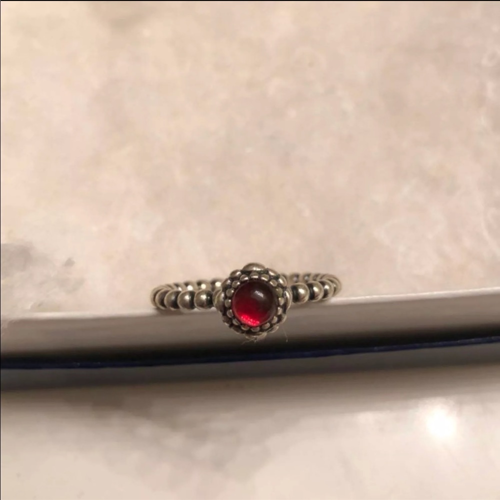 Pandora July birthday blooms ring